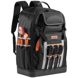 Työkalureppu 56 taskua sähköasentajille 1680D ulkokangas 600D sisäpuoli PVC pohja