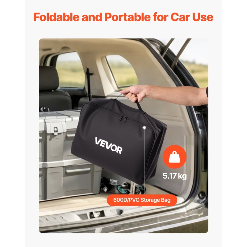 Vetokoukkuun kiinnitettävä kuljetuslaukku 840D PVC vesitiivis 30Cu.ft musta