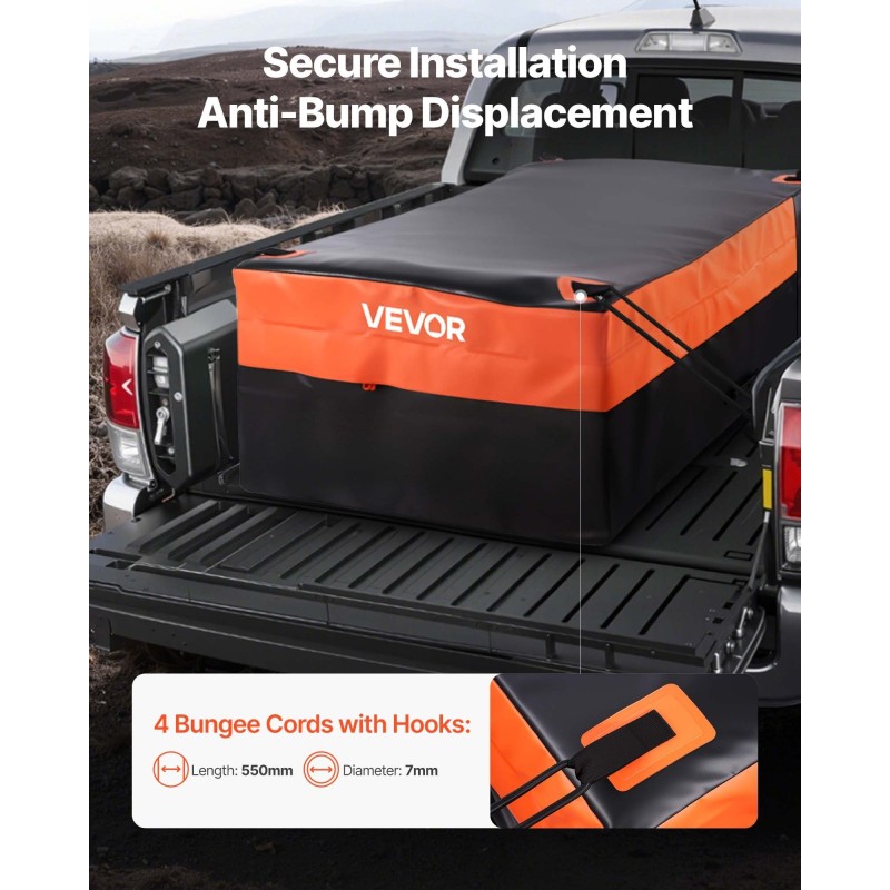 Kuormalaukku avolavalle 840D PVC vedenpitävä 1300x1020x555 mm