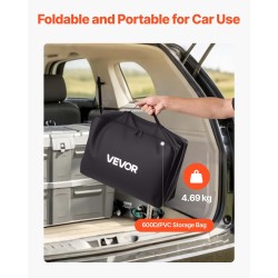 Peräkoukkuun kiinnitettävä tavarankuljetuslaukku 25 kuutiojalkaa vedenpitävä 840D PVC musta