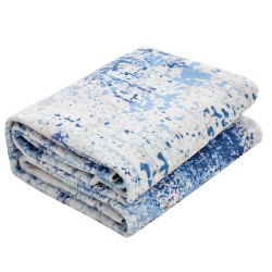 Matto tekokashmir 152 x 213 cm sininen pehmeä liukumaton tausta