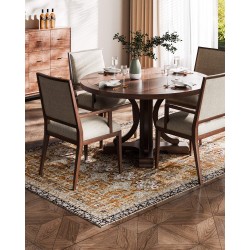 Aluematto 360 g tekokashmir 1829 x 2743 mm pesunkestävä liukumaton ruskea-vihreä retrotyylinen