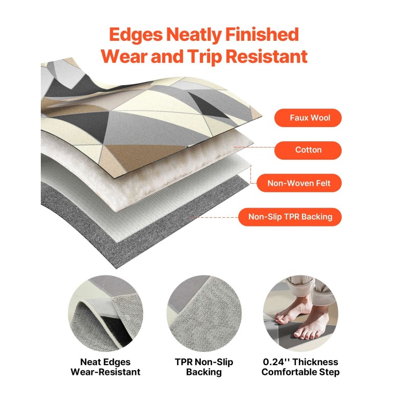 Pestävä aluematto 360 g keinokashmir TPR-pohja 1524 x 2134 mm tummanharmaa