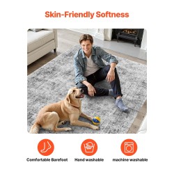 Matto 1829 x 2743 mm 360 g tekokashmir liukuestopohja boheemi harmaa