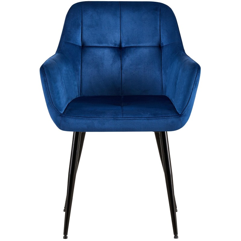 Tyylikäs samettinen vierailutuoli moderniin kotiin metallirungolla