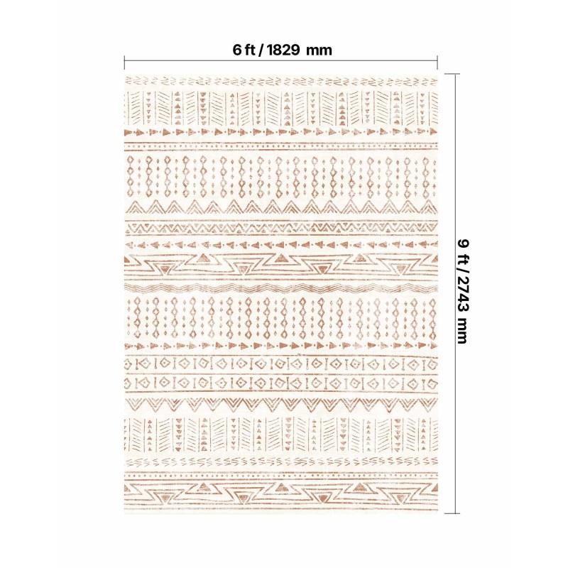 Matto keinotekoinen kashmir 1829 x 2743 mm beige pestävä liukumaton