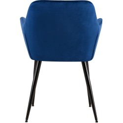 Tyylikäs samettinen vierailutuoli moderniin kotiin metallirungolla