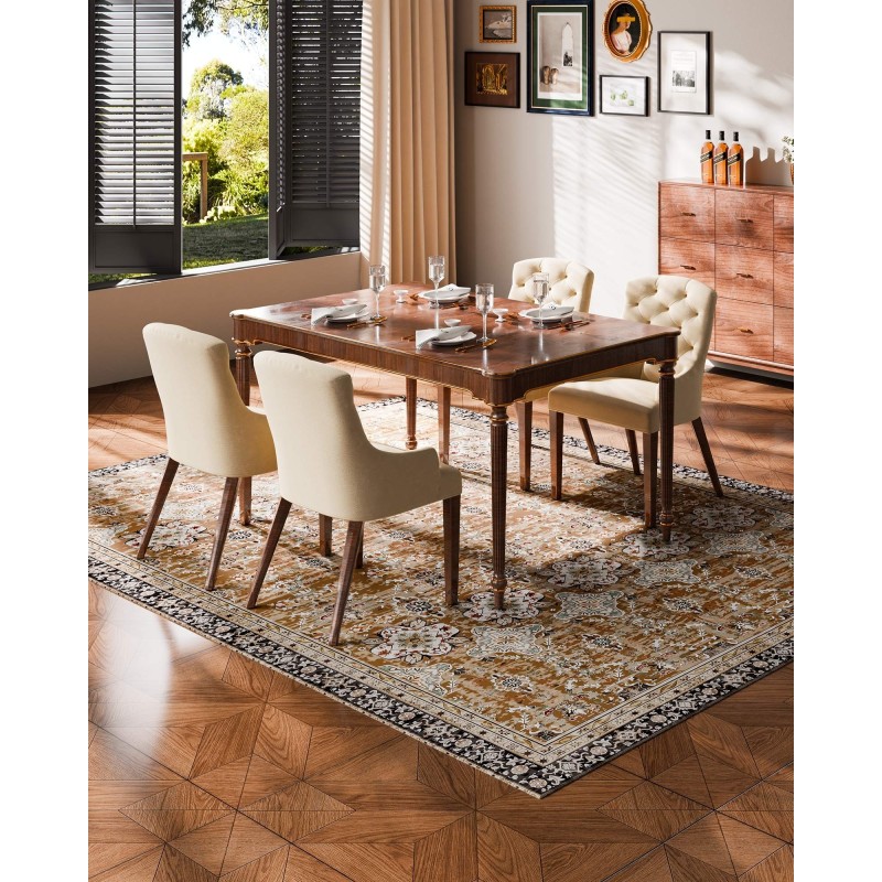 Matto tekokashmir 2286x2896 mm 6 mm paksu TPR-pohjalla ruskeavihreä