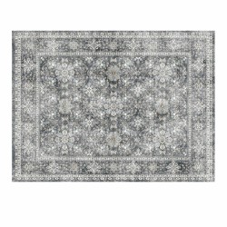 Alueellinen matto keinokashmir 2439 x 3048 mm harmaa liukumaton pestävä