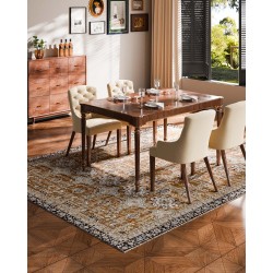 Matto 2439×3048 mm 6 mm tekokashmir ruskeavihreä vintage-tyyli liukuestopohja