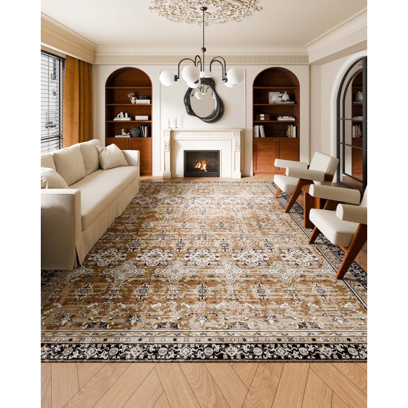 Matto 2743×3658 mm 360g tekokashmir TPR-taustalla pestävä vintage-tyyli