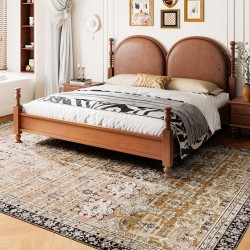 Matto 2743×3658 mm 360g tekokashmir TPR-taustalla pestävä vintage-tyyli