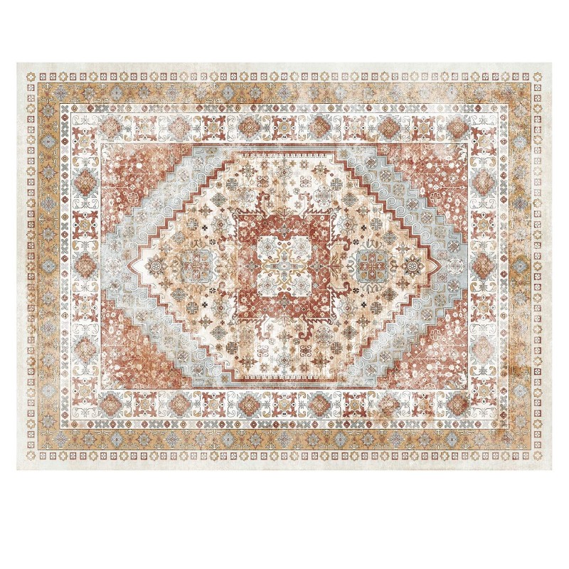 Matto 2743 x 3658 mm 6 mm tekokashmir TPR-tausta sisäkäyttöön vintage-tyylinen