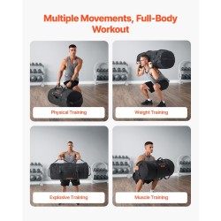 Treenaussandbag Nylon Cordura 1050D musta tyhjä 56–90 kg 900x410x410 mm