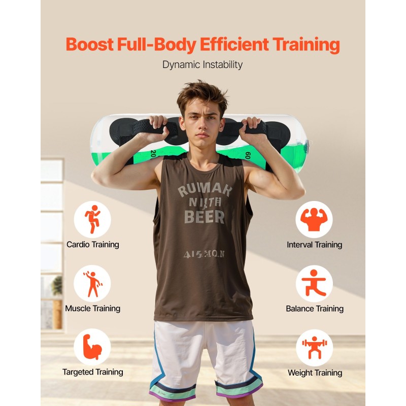 Vesitäytteinen harjoittelupussi PVC-kalvo 1,0 mm enintään 31,75 kg koko kehon treeniin