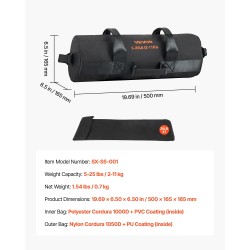 Harjoitushiekkasäkki säädettävä 2–11 kg nylon ulkopussi polyesteri sisäpussi vuotamaton