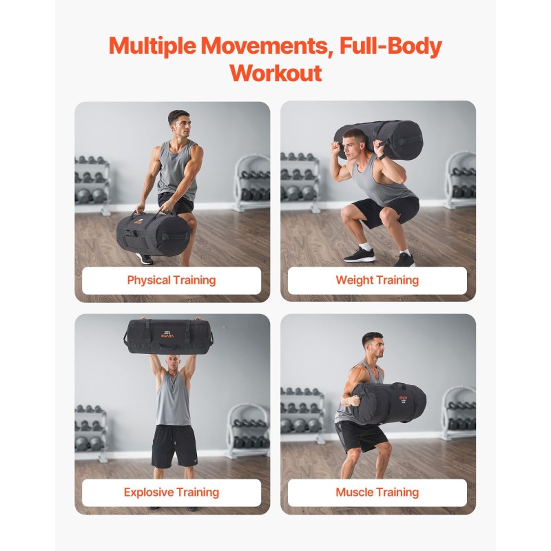 Harjoitteluhiekkasäkki Cordura 1050D nylon ulkosäkki 23–56 kg musta