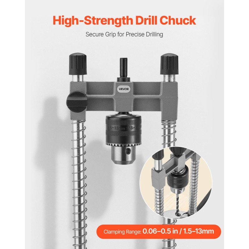 Siirrettävä porausopas alumiiniseospohjalla säädettävät kulmat 45–90° puu- ja metallitöihin