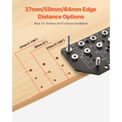 Porausjigi alumiiniseos 223x100x5 mm 2 poranterää hyllyjen ja saranoiden asennukseen