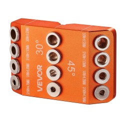 Monikulmainen poraohjain alumiinirunko 30 45 ja 90 kulmilla kaksitoista poraholkia