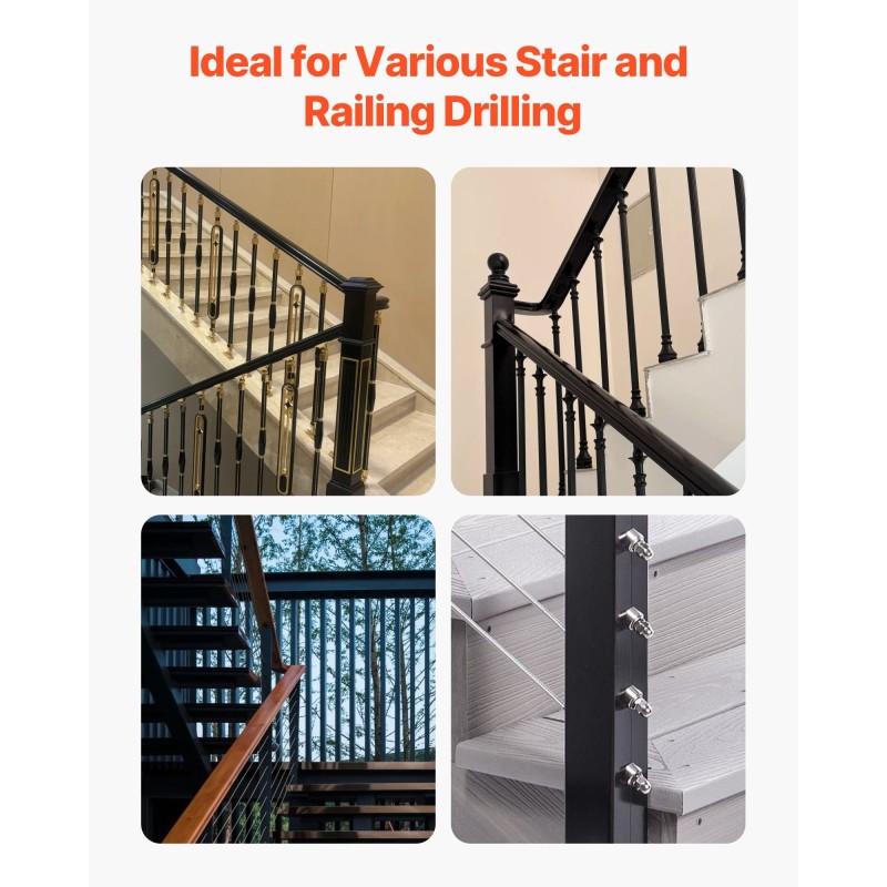 Monikulmainen poraohjain alumiinirunko 30° 45° ja 90° kulmilla kaksitoista poraholkia