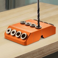 Monikulmainen poraohjain alumiinirunko 30° 45° ja 90° kulmilla kaksitoista poraholkia