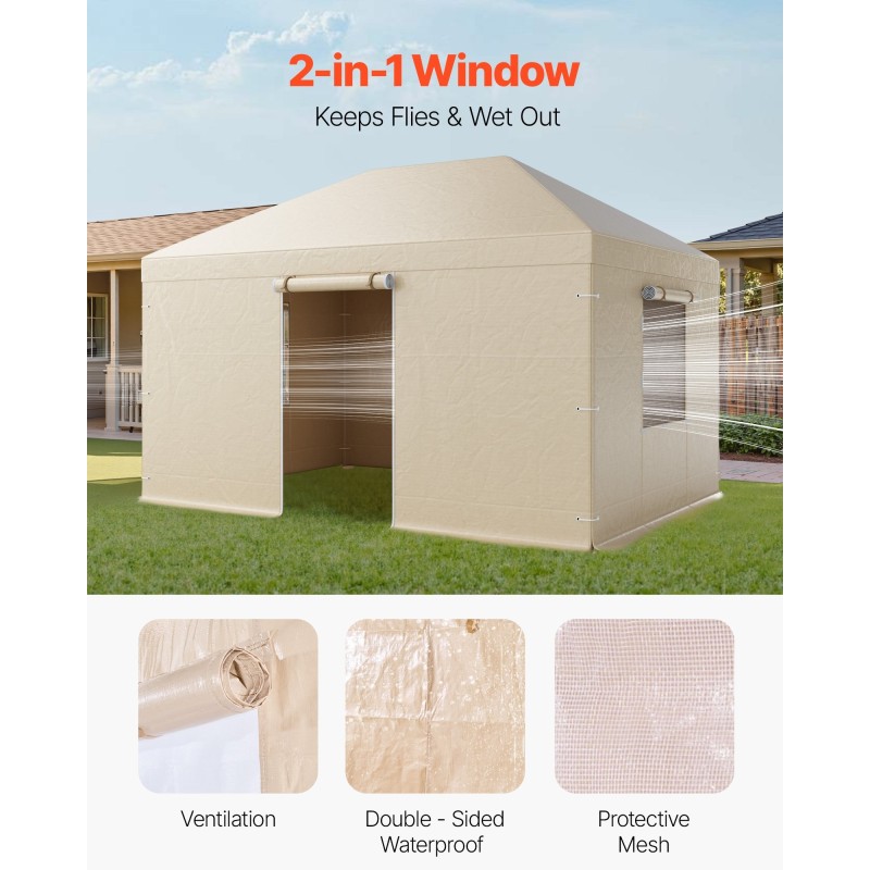 Talvikatospeite 180G PE-pressu 3,08×4,39 m kovakattoiselle paviljongille