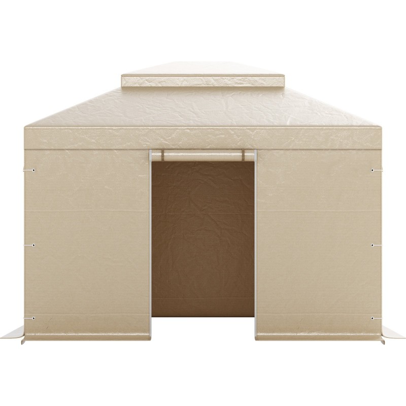 Paviljongin talvikate kaksikerroksiselle 180G PE-materiaali vedenpitävä 3,05×3,65 m beige