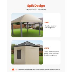 Talvisuojapeite 180G PE-pressu sopii 3.68×4.90 m kovakattoiselle paviljongille