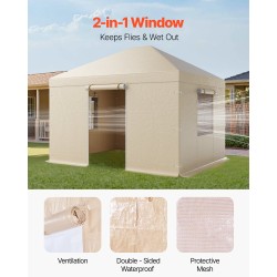 Talvipaviljongin suojapeite 180 g PE-pressu 3,07 x 3,67 m beige