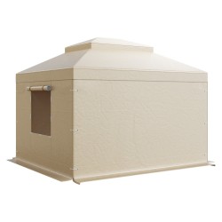 Paviljongin talvisuoja 180G PE 3 05 3 05 m kaksikerroksinen ikkunallinen