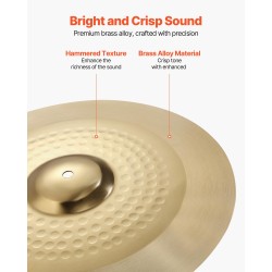 Symbaalipaketti 4-osainen MS63-messinkiseos 10-, 14-, 16- ja 20-tuumaiset