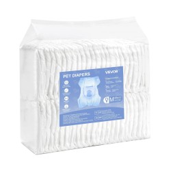 Kertakäyttöiset vaipat narttukoirille koko M 96 kpl 360 asteen vuotosuoja kosteusindikaattorilla