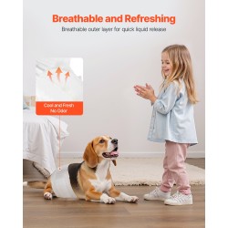 Kertakäyttöiset uroskoiran vaipat vyötärö 30–48 cm 144 kpl hengittävä imukykyinen