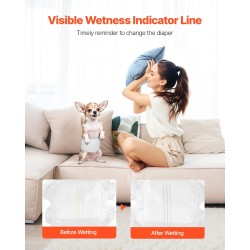 Kertakäyttöiset urospuolisten koirien vaipat pieni koko yhdeksänkymmentäkuusi kappaletta erittäin imukykyinen ydin vuotosuoja