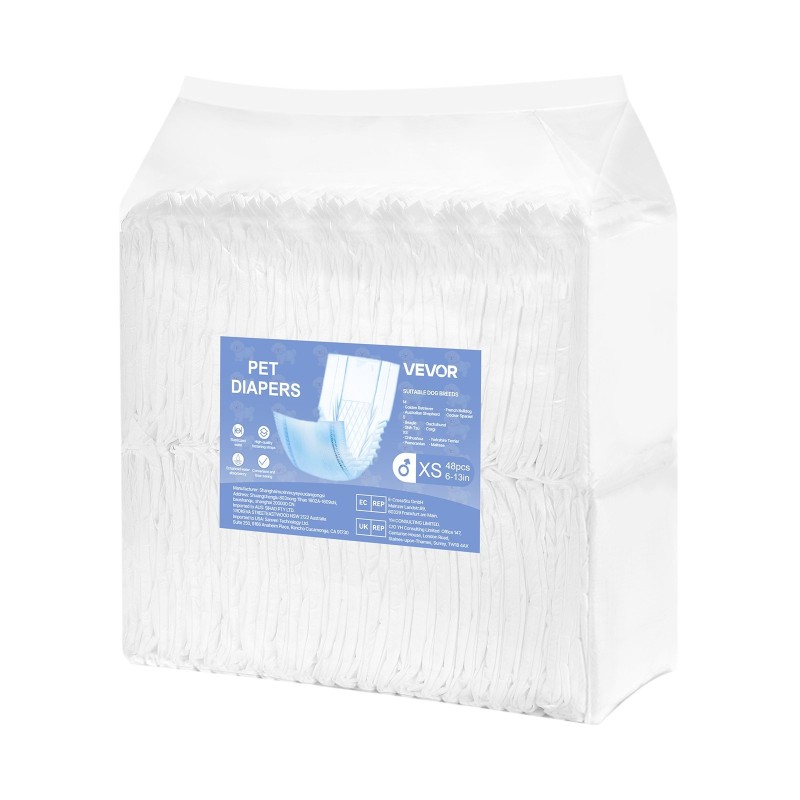 Kertakäyttöiset urospuolisten koirien vaipat pieni koko yhdeksänkymmentäkuusi kappaletta erittäin imukykyinen ydin vuotosuoja