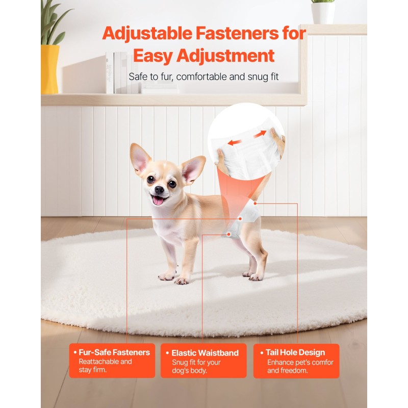 Kertakäyttöiset vaipat narttukoirille XS 144 kpl superimukykyinen vuotosuoja