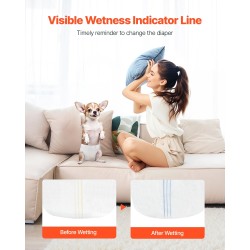 Kertakäyttöiset vaipat narttukoirille XS 144 kpl superimukykyinen vuotosuoja