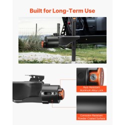 Perävaunun vetokidan lukko hiiliteräs 58,6 mm laipallinen 6 mm seinämä 3 avainta