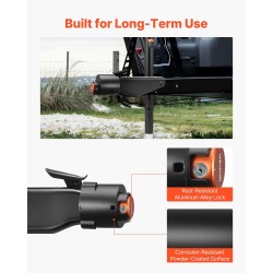 Perävaunun kuulalukko 6 mm paksu hiiliteräsrunko sopii 50,6 ja 58,6 mm kytkimille