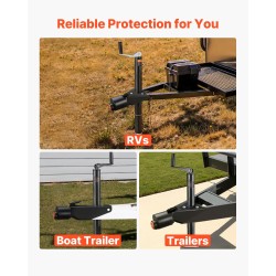 Perävaunun kuulalukko 6 mm paksu hiiliteräsrunko sopii 50,6 ja 58,6 mm kytkimille