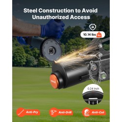 Perävaunun vetokoukun lukko hiiliteräs 58,6 mm valettuihin pallokytkimiin