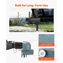 Perävaunun kytkinlukko hiiliteräs 7,5 mm seinämä 58,6 mm kytkimille 3 avainta