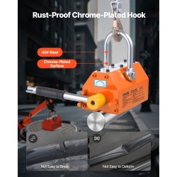 Magneettinen kaivonkannen nostovaunu teräsrunko taittuva N42-neodyymimagneetti 600 kg vetovoima