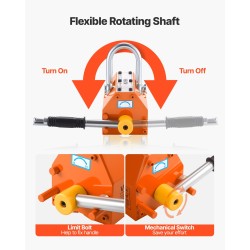 Magneettinen kaivonkannen nostovaunu teräsrunko taittuva N42-neodyymimagneetti 600 kg vetovoima