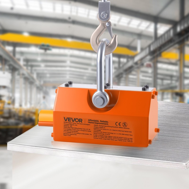 Magneettinen kaivonkannen nostovaunu teräsrunko taittuva N42-neodyymimagneetti 600 kg vetovoima