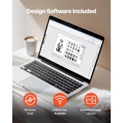 Askarteluleikkuri alumiiniseos TT-450 330 mm leikkuuleveys valkoinen automaattinen reunantunnistus vinyylille