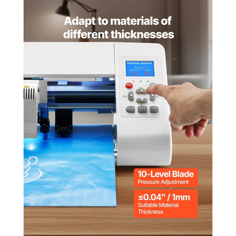 Askarteluleikkuri alumiiniseos TT-450 330 mm leikkuuleveys valkoinen automaattinen reunantunnistus vinyylille