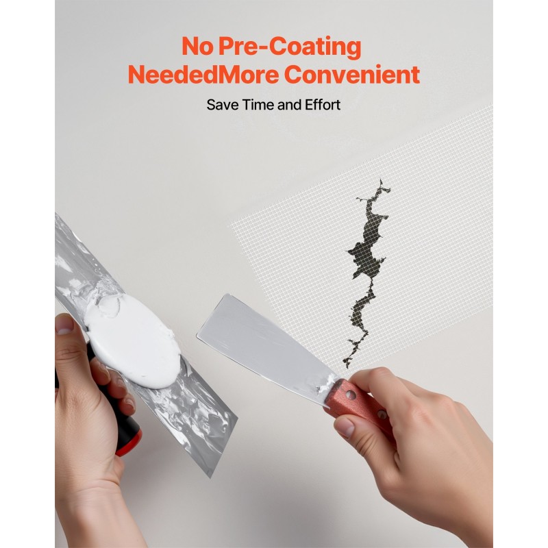 Itsekiinnittyvä lasikuitukipsilevyverkko 150 mm 30 m 12 rullaa seinien ja kattojen korjaukseen