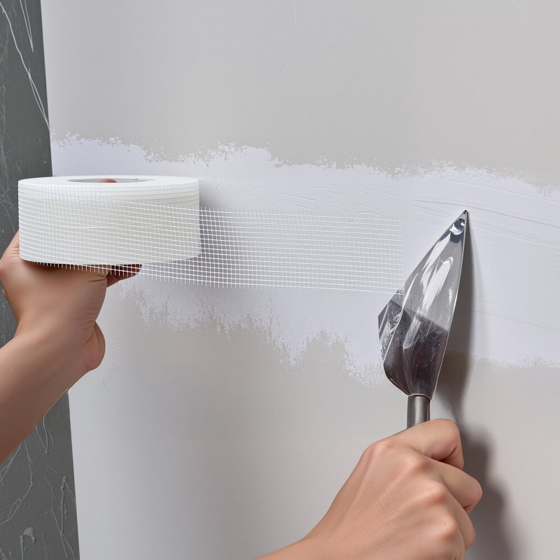 Itsekiinnittyvä lasikuitukipsilevyverkko 12 rullaa 150 mm 30 m valkoinen